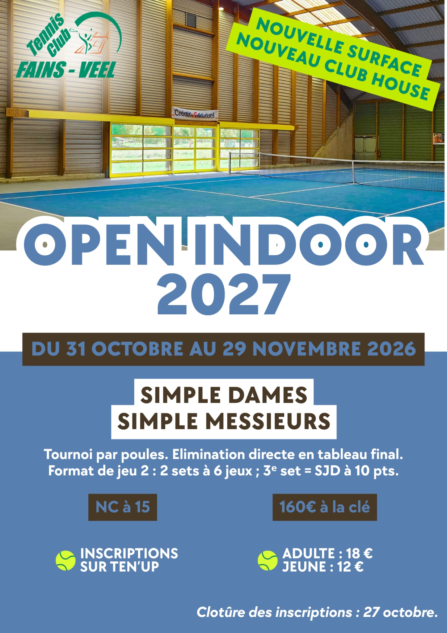 Affiche OPEN  INDOOR 2027